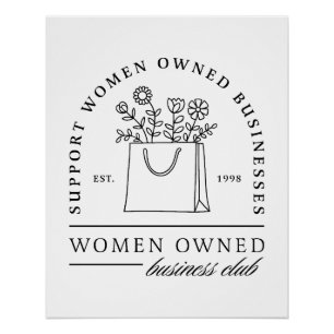 Support women owned businesses quotes aesthetic poster