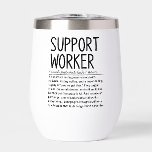 Support worker thermal wine tumbler