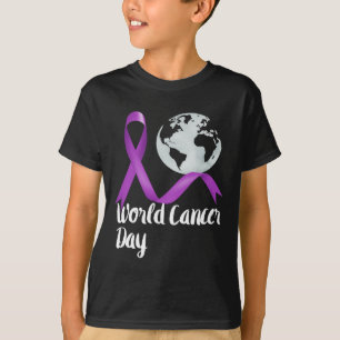 Support World Cancer Day Lavender Graphic Kids And T-Shirt
