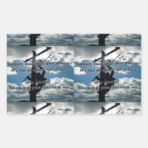 Support your Lineman Rectangular Sticker
