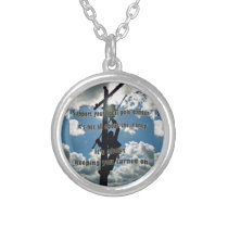 Support your Lineman Silver Plated Necklace