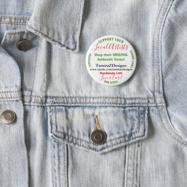 Support Your Local Artists POD EDIT NAME Button (In Situ)