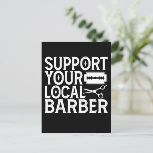 Support Your Local Barber 2024 Postcard