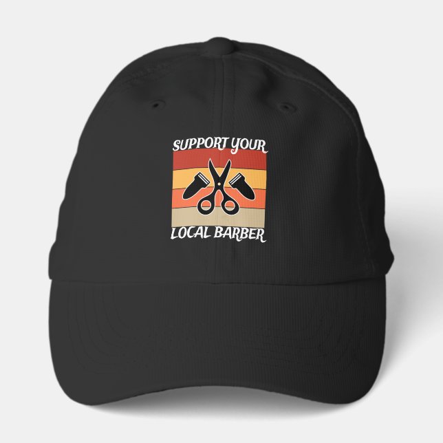 Support Your Local Barber Performance Cap (Front)