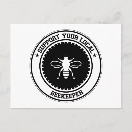Support Your Local Beekeeper Postcard
