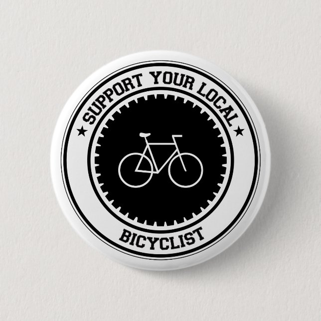 Support Your Local Bicyclist Pinback Button (Front)