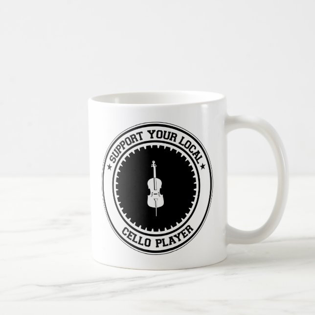 Support Your Local Cello Player Coffee Mug (Right)