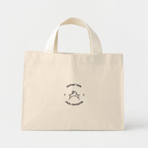 Support your local copyeditor mini tote bag