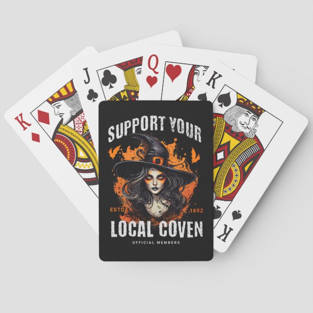 Support Your Local Coven Poker Cards (Back)