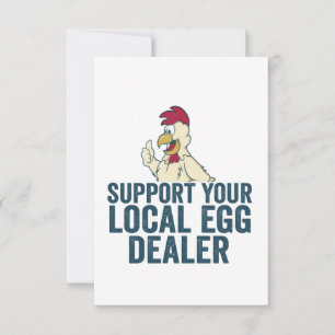 Support Your Local Egg Dealer Funny Easter Sunday Thank You Card