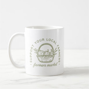 Support your local farmers cottagecore quotes coffee mug