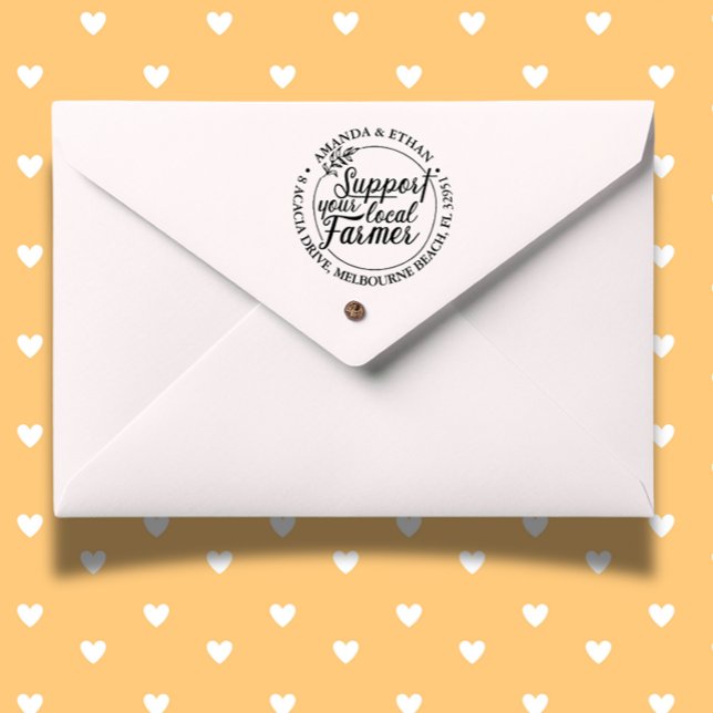 Support Your local Farner Theme Self-inking Stamp (Show your appreciation with the Support Your Local Farmer self-inking stamp.)