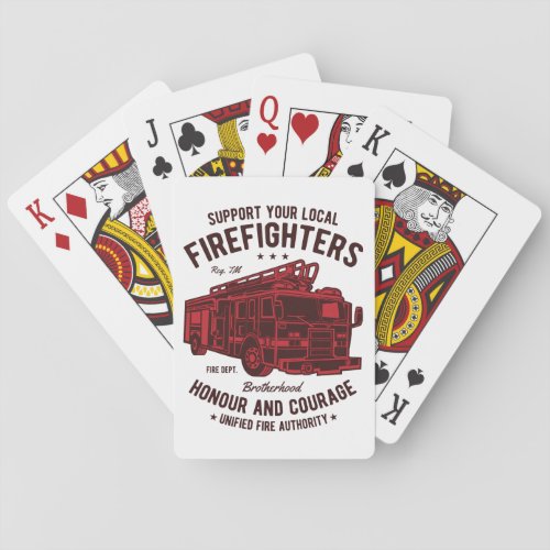 Support your local Fire Fighters Playing Cards