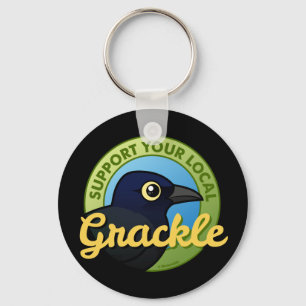 Support Your Local Grackle Keychain