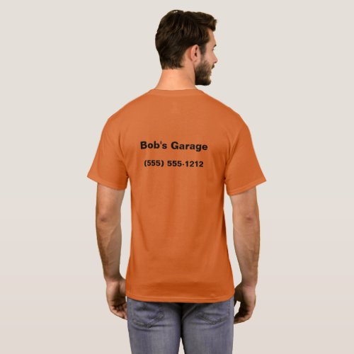 Support Your Local Hker with Garage Name Number  T_Shirt