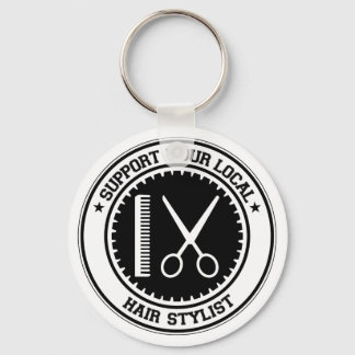 Support Your Local Hair Stylist Keychain