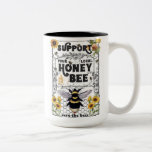 Support Your Local Honey Bee  Two-Tone Coffee Mug