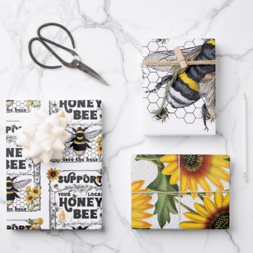 Support Your Local HoneyBee _ Wrapping Paper