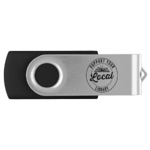 support your local library flash drive