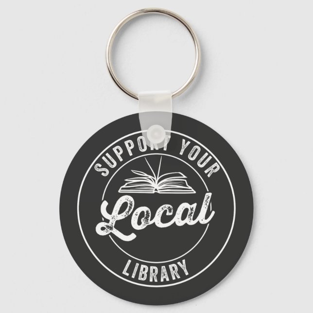 support your local library keychain (Front)