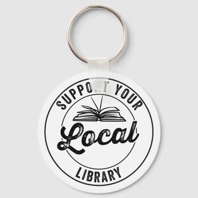 support your local library keychain (Front)