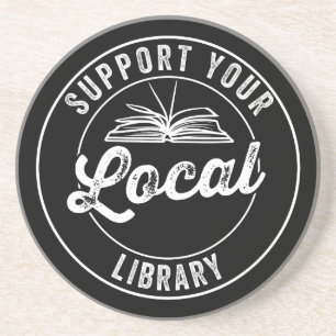 Support Your Local Library Magnet Keychain Coaster