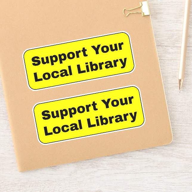 Support Your Local Library - Yellow Sticker (Notebook)