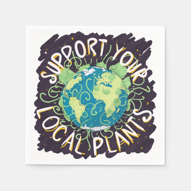 Support Your Local Plants Napkins (Front)