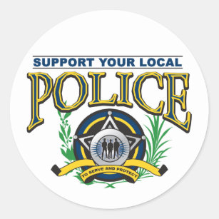 Support Your Local Police Classic Round Sticker