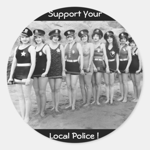 Support Your  Local Police  Classic Round Sticker