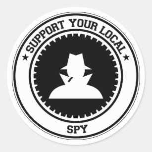 Support Your Local Spy Classic Round Sticker