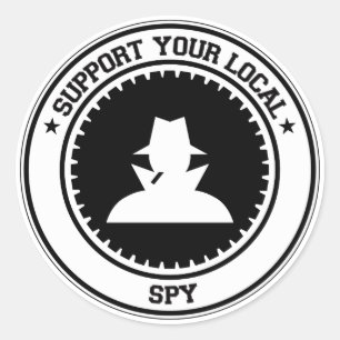Support Your Local Spy Classic Round Sticker