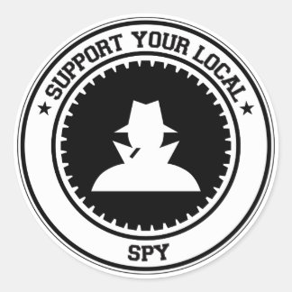 Support Your Local Spy Classic Round Sticker