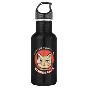 Support Your Local Street Cats Stainless Steel Water Bottle