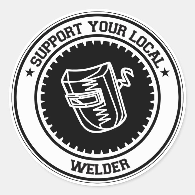 Support Your Local Welder Classic Round Sticker (Front)
