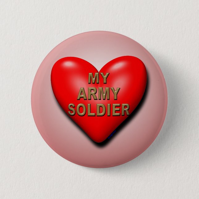 Support Your Soldier Pinback Button (Front)