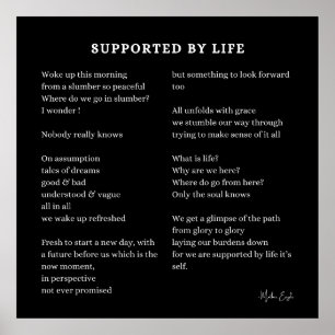 Supported by life self love encouragement poem poster
