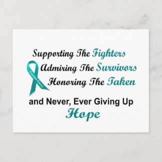 Supporting Admiring Honoring 1 OVARIAN CANCER Postcard