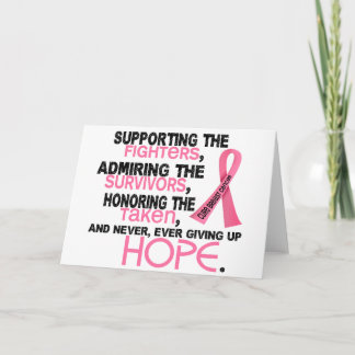 Supporting Admiring Honoring 3.2 Breast Cancer Card