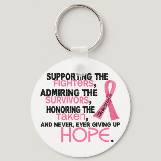 Supporting Admiring Honoring 3.2 Breast Cancer Keychain