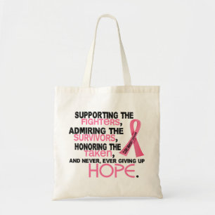 Supporting Admiring Honoring 3.2 Breast Cancer Tote Bag