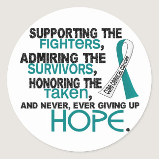 Supporting Admiring Honoring 3.2 Cervical Cancer Classic Round Sticker