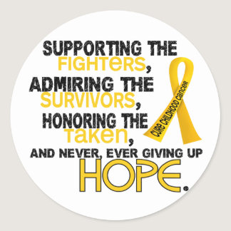 Supporting Admiring Honoring 3.2 Childhood Cancer Classic Round Sticker