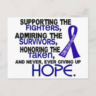 Supporting Admiring Honoring 3.2 Colon Cancer Postcard