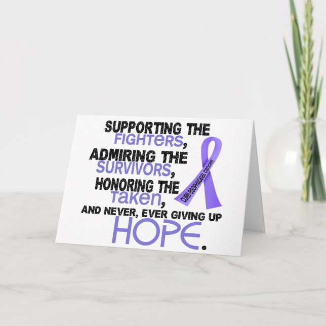 Supporting Admiring Honoring 3.2 Esophageal Cancer Card (Front)