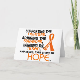 Supporting Admiring Honoring 3.2 Leukemia Card