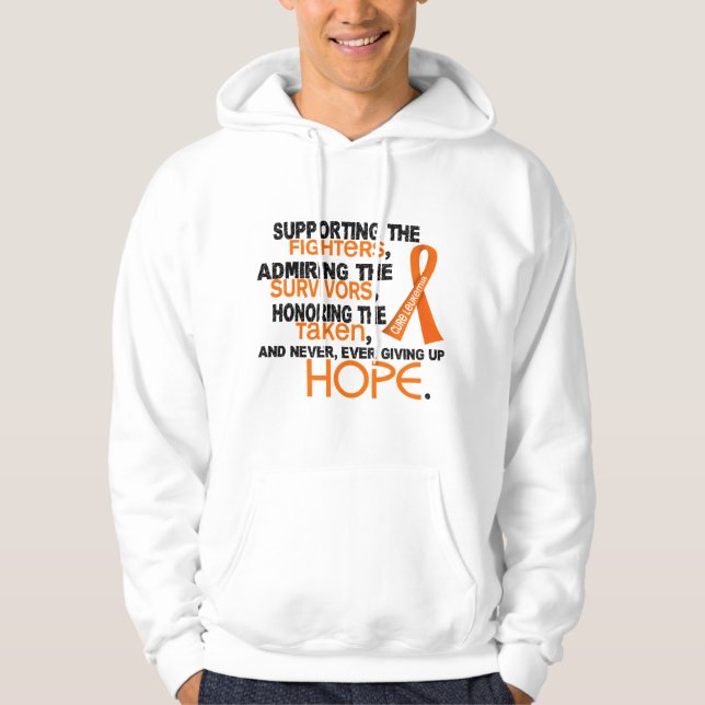 Supporting Admiring Honoring 3.2 Leukemia Hoodie (Front)