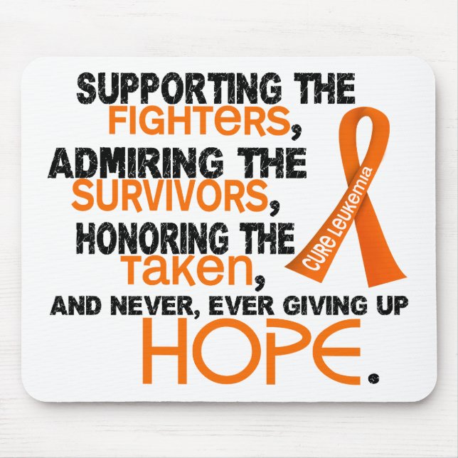 Supporting Admiring Honoring 3.2 Leukemia Mouse Pad (Front)