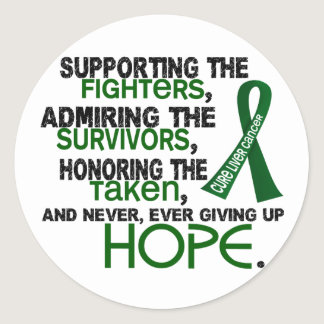 Supporting Admiring Honoring 3.2 Liver Cancer Classic Round Sticker