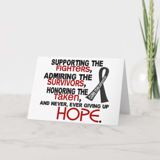 Supporting Admiring Honoring 3.2 Melanoma Card (Front)